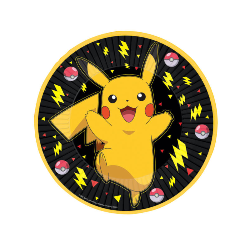 Talerzyki papierowe POKEMON Pikachu, 18cm