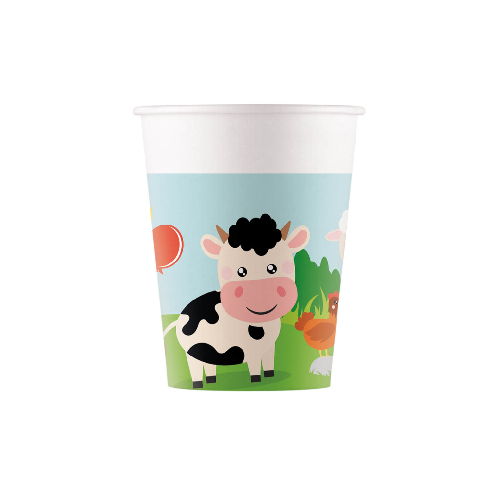 Kubeczki urodzinowe Farma - 200 ml