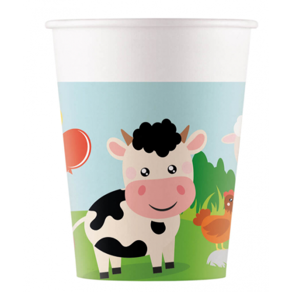 Kubeczki urodzinowe Farma - 200 ml