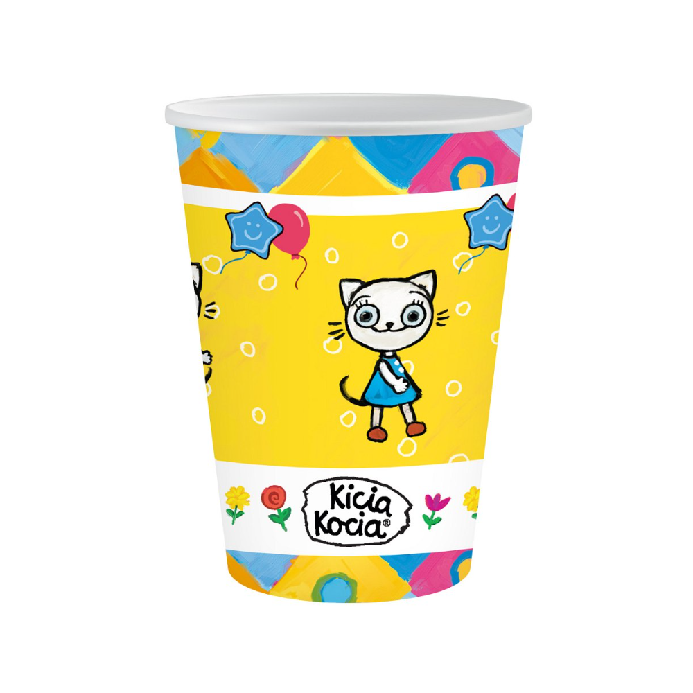 Kubeczki papierowe Kicia Kocia, 250 ml