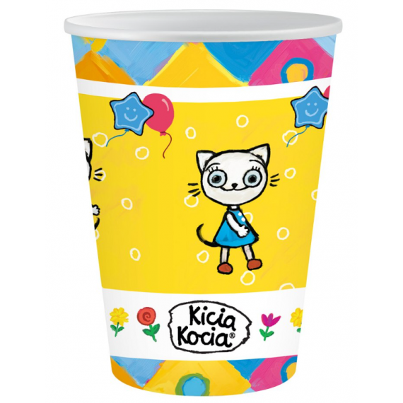 Kubeczki papierowe Kicia Kocia, 250 ml