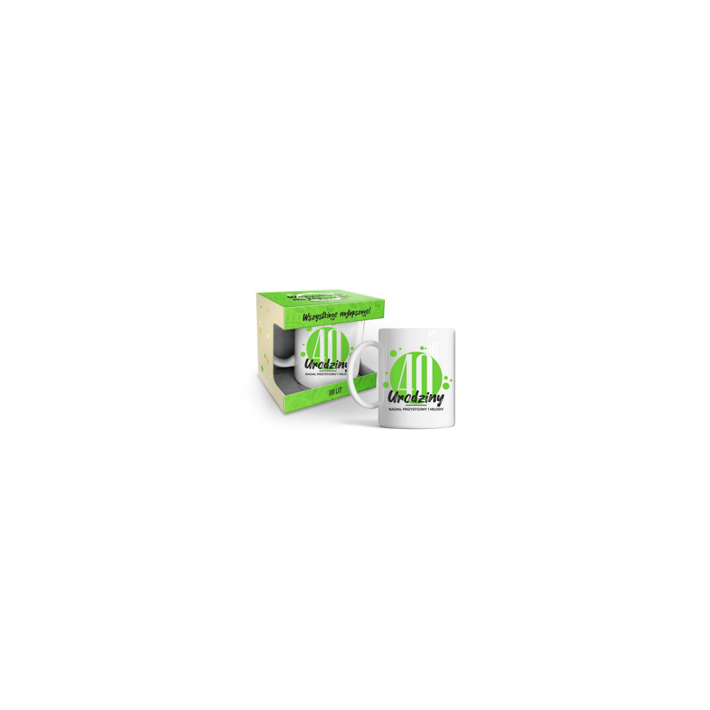 Kubek urodzinowy zielony 320ml - 40