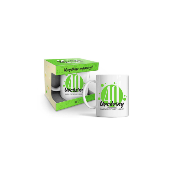 Kubek urodzinowy zielony 320ml - 40