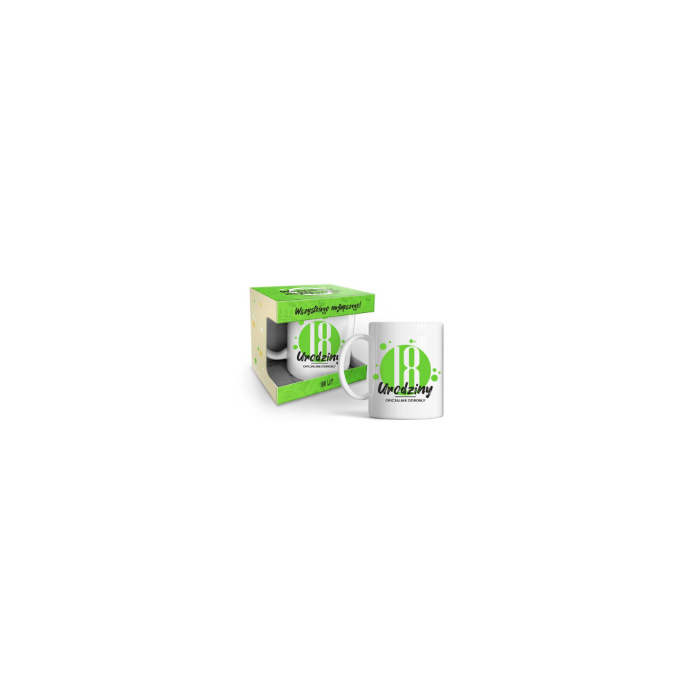 Kubek urodzinowy zielony 320ml - 18