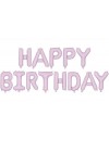 Balon foliowy Happy Birthday, 340x35cm, fiolet