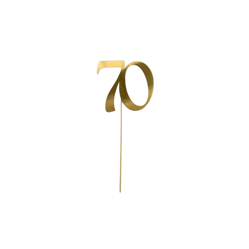 Topper na tort, 70 urodziny, 23 cm