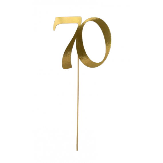 Topper na tort, 70 urodziny, 23 cm
