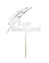 Topper drewniany, Super Nauczyciel, 20 cm