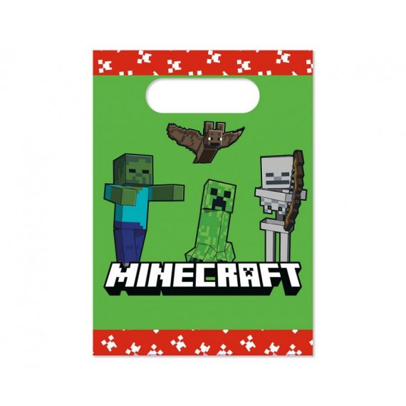 Torebki papierowe na cukierki Minecraft, 4 szt.