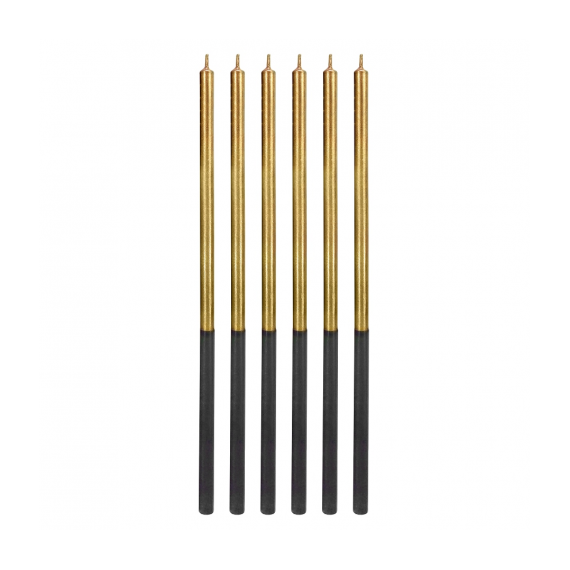 Świeczki urodzinowe , złoty, 14,5cm