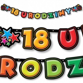 Baner 18 urodziny kolorowy