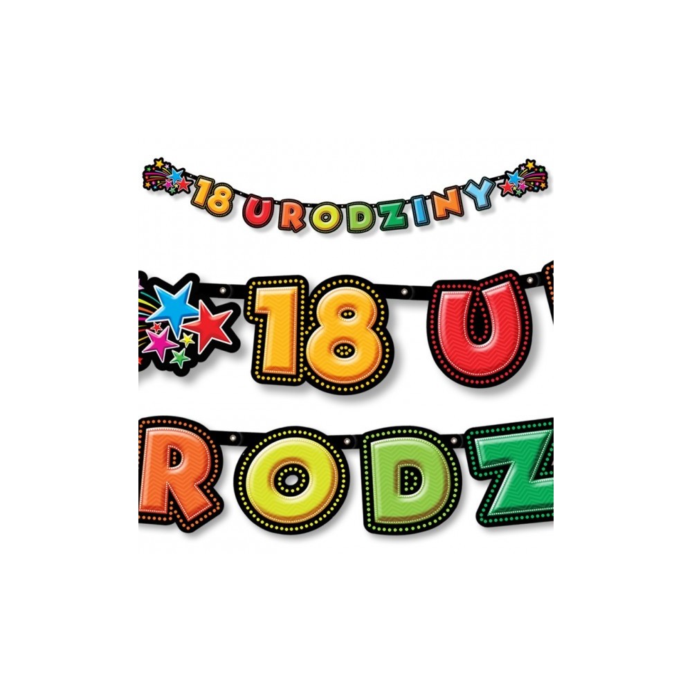 Baner 18 urodziny kolorowy
