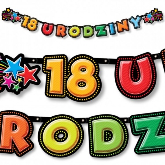 Baner 18 urodziny kolorowy