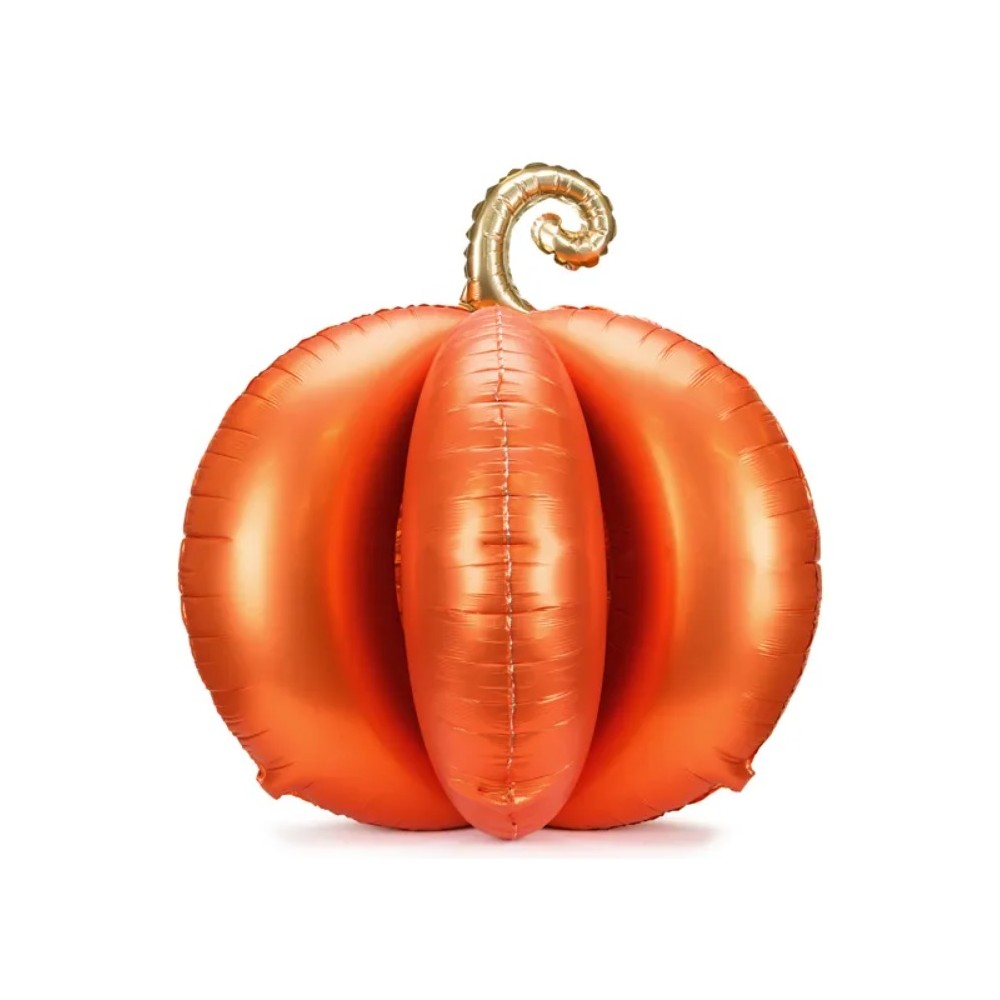Stojący balon foliowy Dynia 3D, 90x90 cm, pomarańczowy