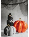 Stojący balon foliowy Dynia 3D, 90x90 cm, pomarańczowy