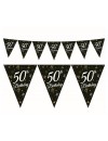 Girlanda papierowa z flagami "50", 28x270 cm