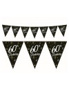 Girlanda papierowa z flagami "60", 28x270 cm
