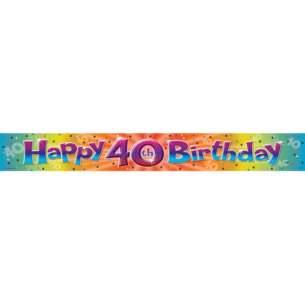 Taśma banner na 40 urodziny, 365 cm