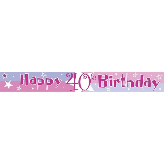Taśma banner na 40 urodziny, 365 cm