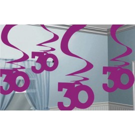 Świderki / serpentyny / spiralki 30 różowe 5 szt.