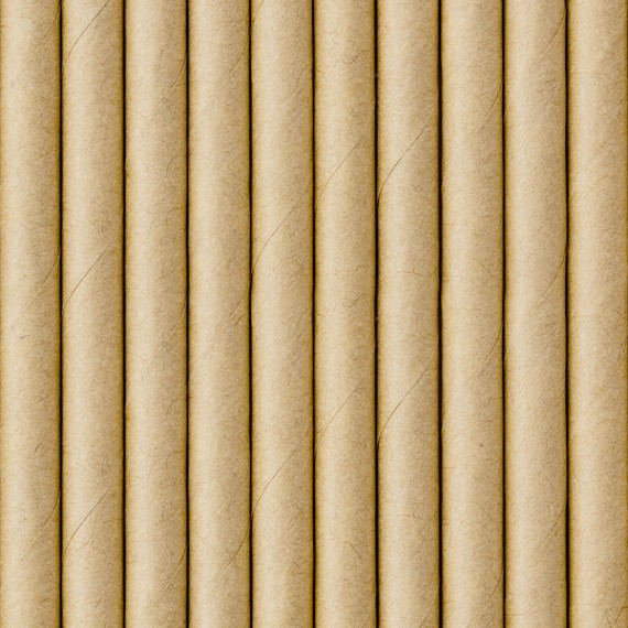 Słomki papierowe, kraft, 19.5cm