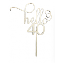 Topper na tort hello 40 -...