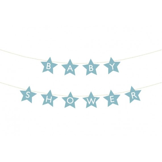 Baner Baby shower, 290x16.5 cm, jasny niebieski