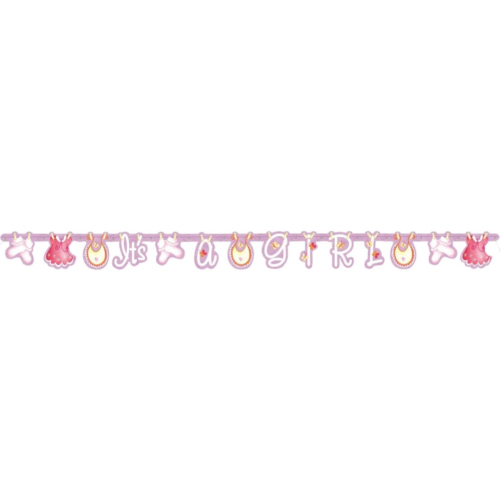 Baner It's a girl, 157 cm, różowy