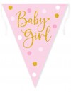 Dekoracja banner Baby Girl 3,9m