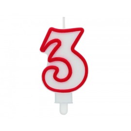 Świeczka cyferka "3",...
