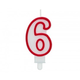Świeczka cyferka "6",...