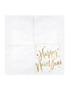 Serwetki Happy New Year, biały, 33x33cm
