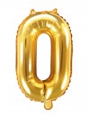 Balon foliowy Cyfra ''0'', 35cm, złoty