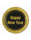 Talerzyki Happy New Year Retro, 23 cm