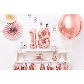 Balon foliowy Cyfra ''1'', 35cm, różowe złoto