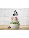 Topper na tort Mr&Mrs, czarny