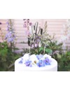 Topper na tort Mr&Mrs, srebrny