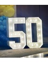 cyfry LED - liczba 50 , biała, 100 cm - wynajem