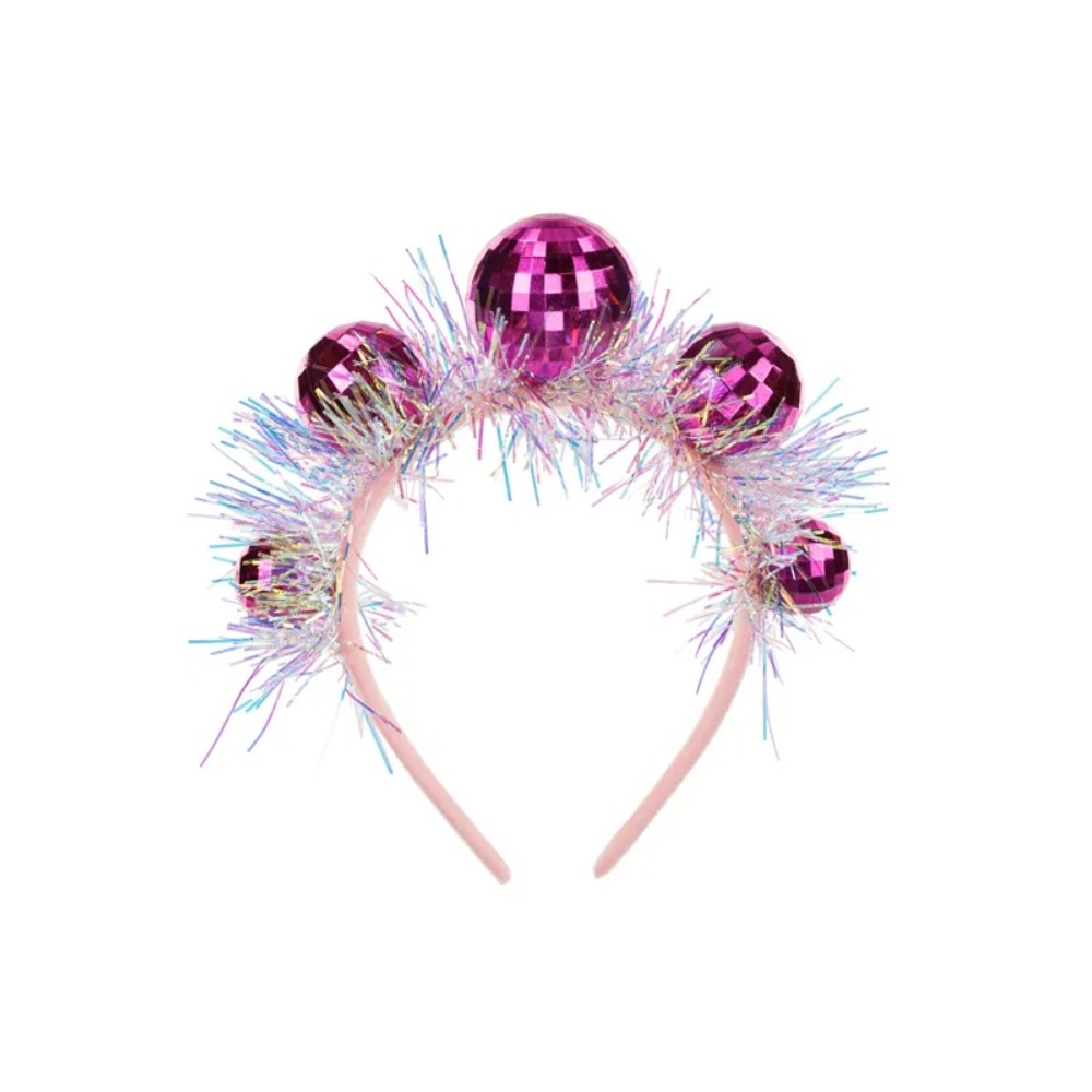 Opaska Kule Disco, 17.5x17.5 cm, różowy