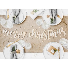 Drewniany baner Merry Christmas, 87x17cm