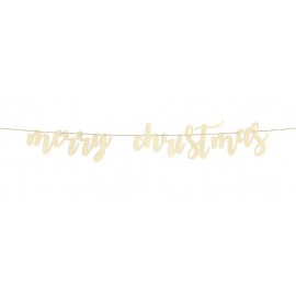 Drewniany baner Merry Christmas, 87x17cm