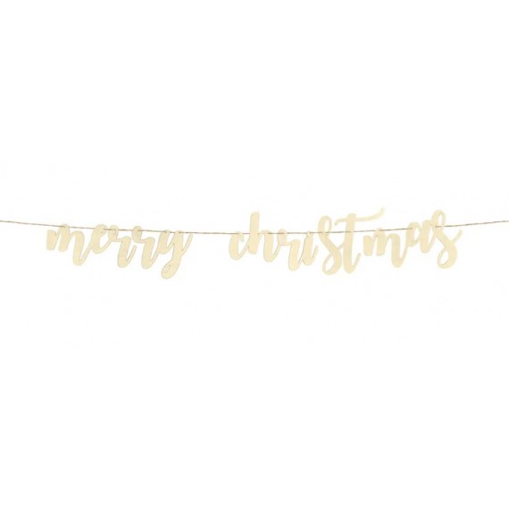 Drewniany baner Merry Christmas, 87x17cm