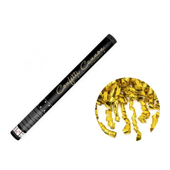 Tuba z serpentynami, złoty, 60cm