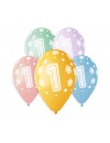 Balony lateksowe kolorowe, cyfra 1