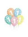 Balony lateksowe kolorowe, cyfra 1
