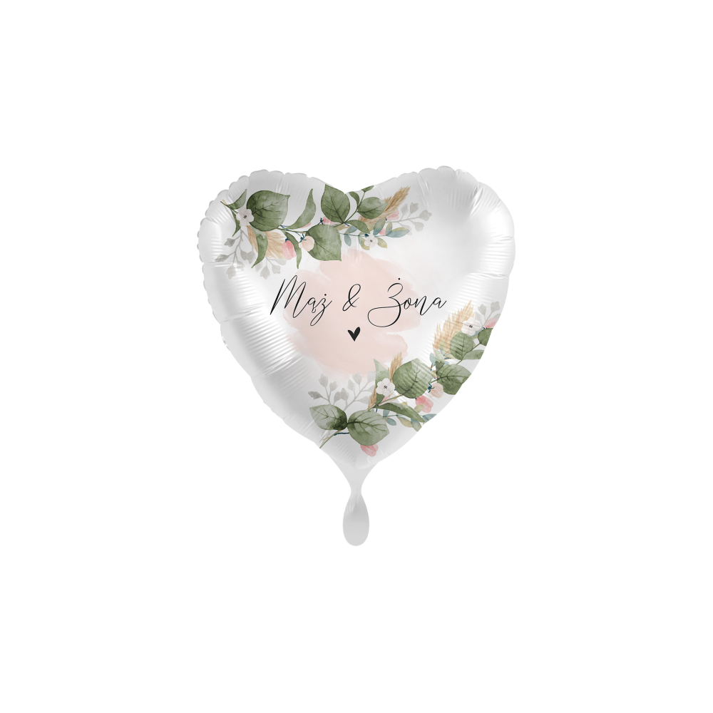 Balon foliowy 17'', Romantic Garden Wedding