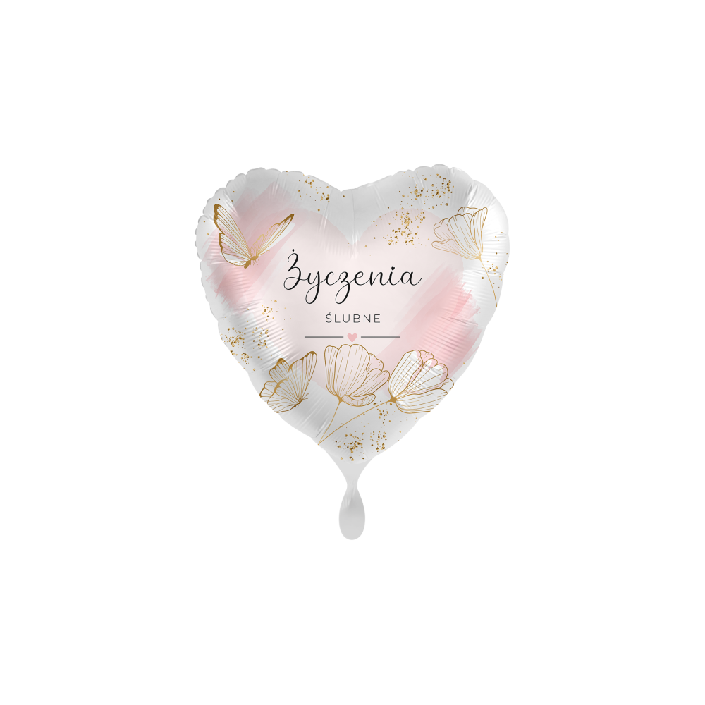 Balon foliowy 17'', Życzenia ślubne