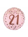 Balon foliowy 17" Pretty pink 21st birthday