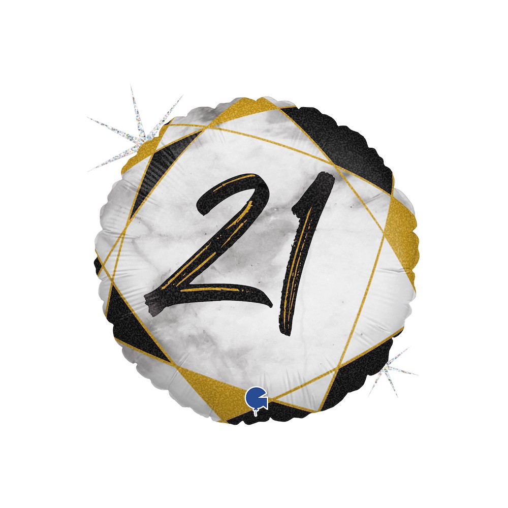 Balon foliowy 18", Marble Mate 21