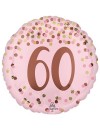 Balon foliowy 17'', Pretty Pink 60th Birthday